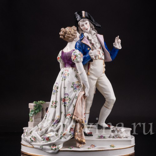 Фарфоровая композиция Влюбленная пара, Volkstedt, Германия, кон. 19 в.