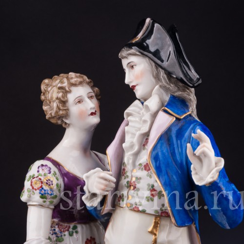 Фарфоровая композиция Влюбленная пара, Volkstedt, Германия, кон. 19 в.