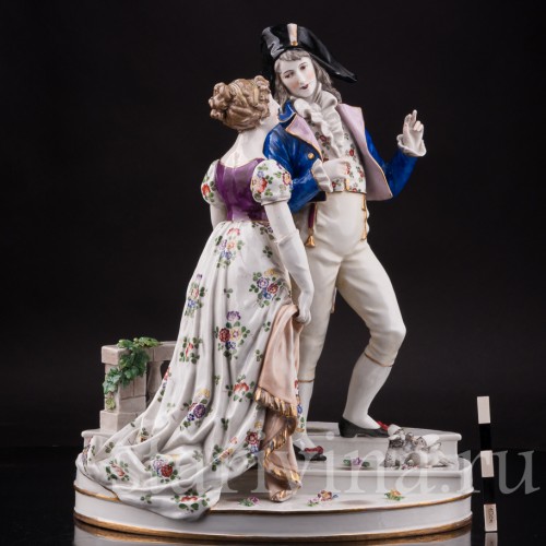 Фарфоровая композиция Влюбленная пара, Volkstedt, Германия, кон. 19 в.