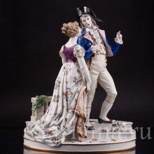 Фарфоровая композиция Влюбленная пара, Volkstedt, Германия, кон. 19 в.