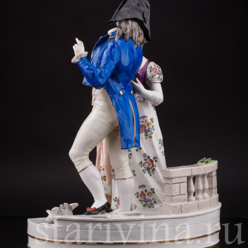 Фарфоровая композиция Влюбленная пара, Volkstedt, Германия, кон. 19 в.