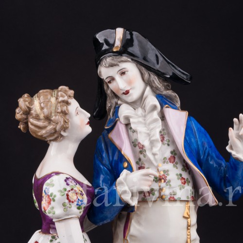 Фарфоровая композиция Влюбленная пара, Volkstedt, Германия, кон. 19 в.