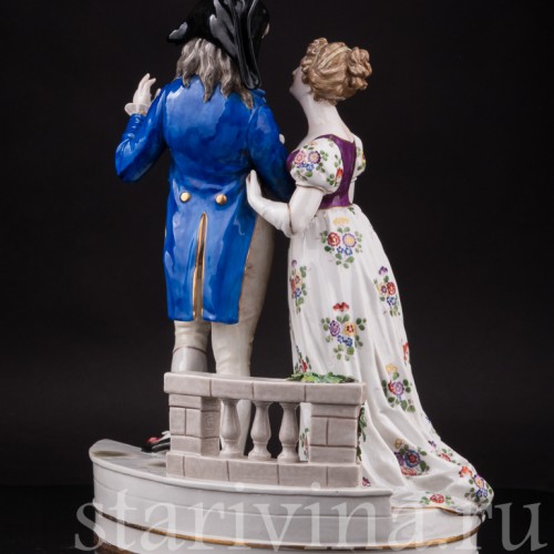 Фарфоровая композиция Влюбленная пара, Volkstedt, Германия, кон. 19 в.