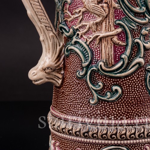 Старинная пивная кружка Охотник, 1л, Diesinger, Германия, кон. 19 - нач. 20 вв.