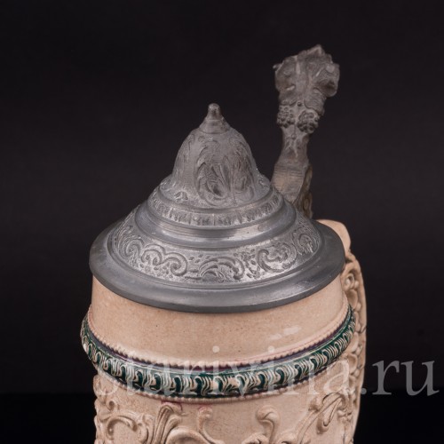 Старинная пивная кружка Влюбленная пара, 1/2 л, Diesinger, Германия, кон. 19 - нач. 20 вв.