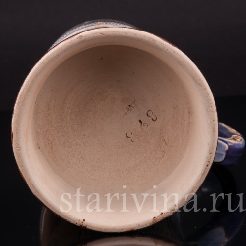 Старинная пивная кружка Фауст и Гретхен, 1/2 л, J. W. Remy, Германия, 1890-1915 гг.