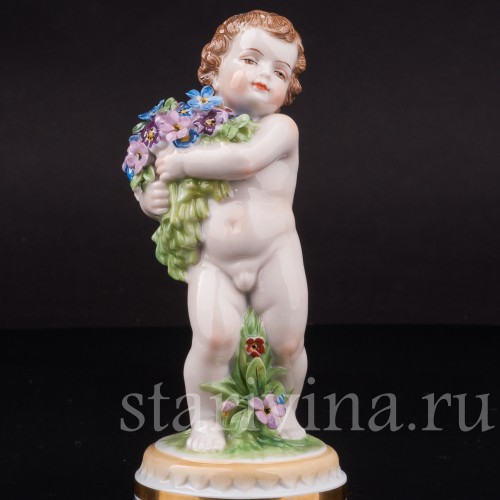 Фарфоровая фигурка Аллегория Весны, путти с цветами, Muller & Co, Германия, перв. пол. 20 в.