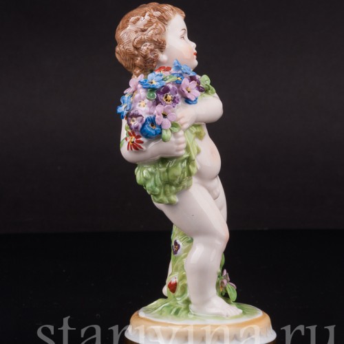 Фарфоровая фигурка Аллегория Весны, путти с цветами, Muller & Co, Германия, перв. пол. 20 в.