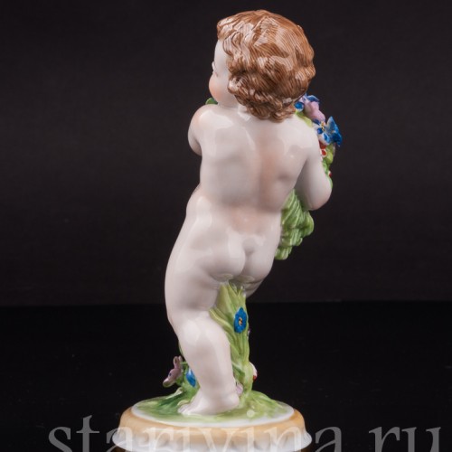 Фарфоровая фигурка Аллегория Весны, путти с цветами, Muller & Co, Германия, перв. пол. 20 в.