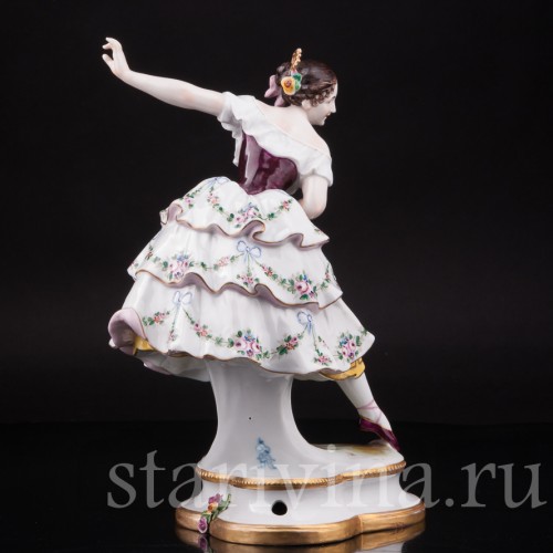 Фарфоровая статуэтка балерины Фанни Эльслер, Volkstedt, Германия, 1915-34 гг.