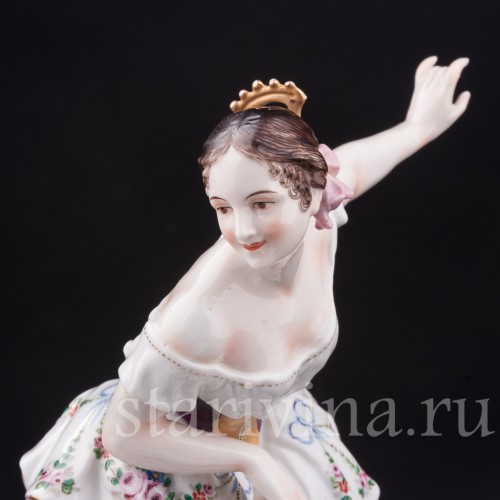 Фарфоровая статуэтка балерины Фанни Эльслер, Volkstedt, Германия, 1915-34 гг.