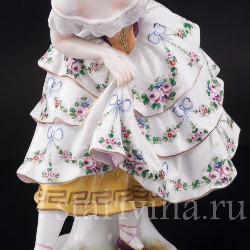 Фарфоровая статуэтка балерины Фанни Эльслер, Volkstedt, Германия, 1915-34 гг.