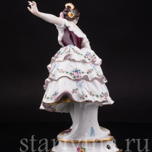 Фарфоровая статуэтка балерины Фанни Эльслер, Volkstedt, Германия, 1915-34 гг.