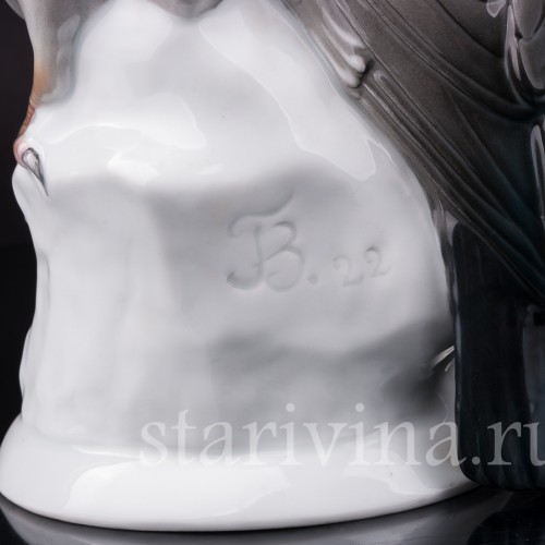 Статуэтка птиц из фарфора Две вороны, Karl Ens, Германия, 1920-30 гг.