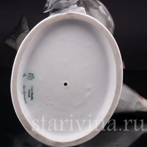 Статуэтка птиц из фарфора Две вороны, Karl Ens, Германия, 1920-30 гг.