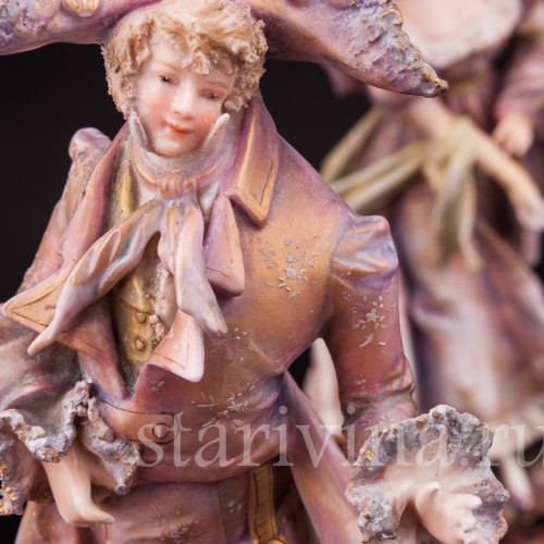 Парные фарфоровые статуэтки Галантная пара, Galluba & Hofmann, Германия, 1895-1937 гг.