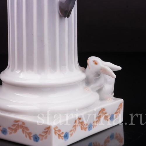 Фигурка из фарфора Фавн с белкой, Royal Copenhagen, Дания, 1956 год.