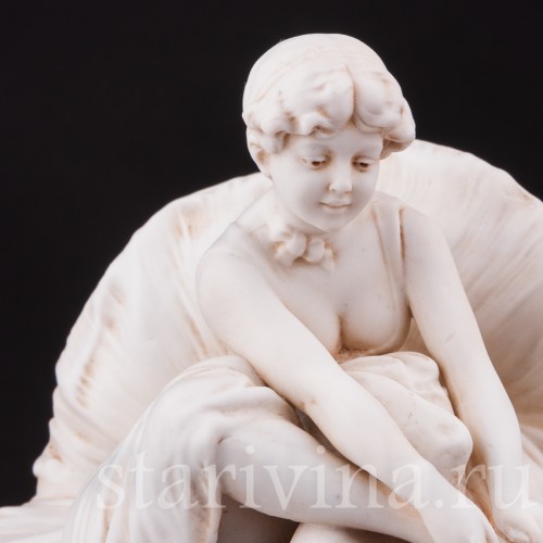 Фарфоровая статуэтка Балерина, поправляющая пуанты Volkstedt, Германия, кон. 19 в.