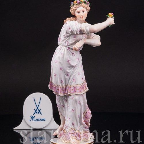 Фарфоровая статуэтка Гора, одна из дочерей Зевса и Фемиды, Meissen, Германия, пер. пол. 19 в.