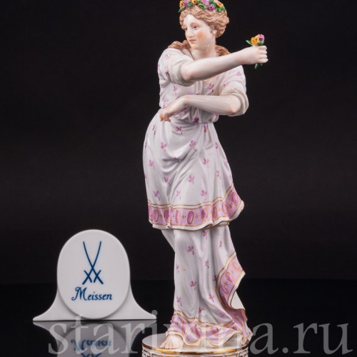 Фарфоровая статуэтка Гора, одна из дочерей Зевса и Фемиды, Meissen, Германия, пер. пол. 19 в.