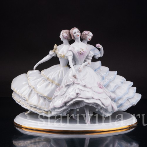 Фарфоровая статуэтка Три танцовщицы, Rosenthal, Германия, 1935 год.