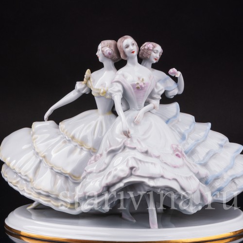 Фарфоровая статуэтка Три танцовщицы, Rosenthal, Германия, 1935 год.