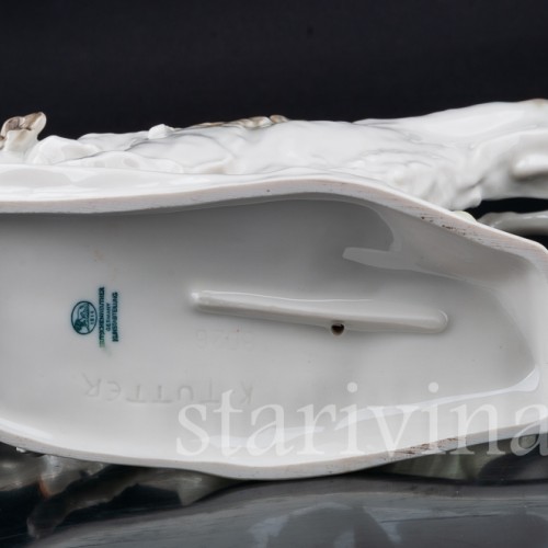 Фарфоровая статуэтка собак Бегущие борзые, Hutschenreuther, Германия, 1970 гг.