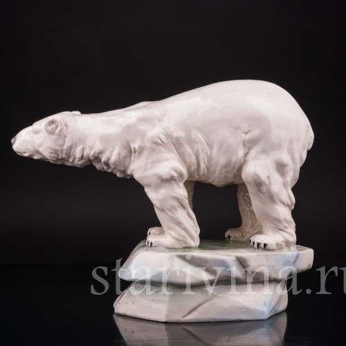Фарфоровая статуэтка Белый медведь, Amphora, Чехия, 1900-е гг.