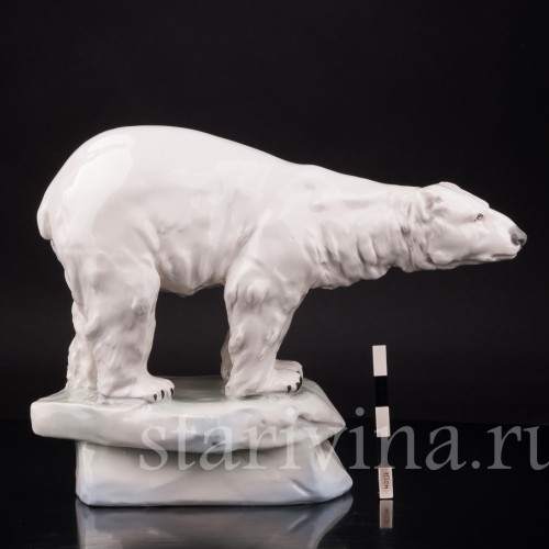 Фарфоровая статуэтка Белый медведь, Amphora, Чехия, 1900-е гг.