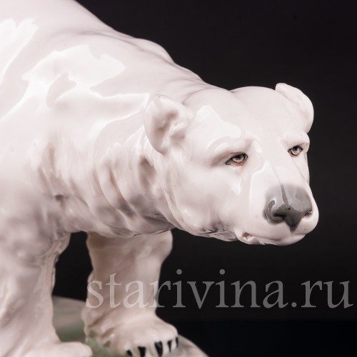 Фарфоровая статуэтка Белый медведь, Amphora, Чехия, 1900-е гг.
