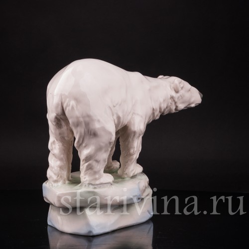 Фарфоровая статуэтка Белый медведь, Amphora, Чехия, 1900-е гг.