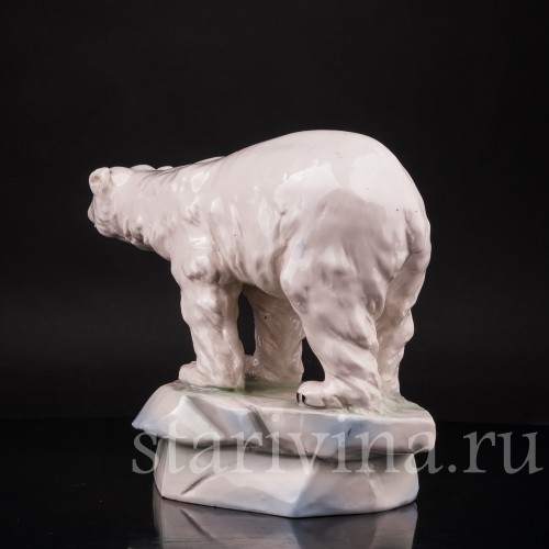 Фарфоровая статуэтка Белый медведь, Amphora, Чехия, 1900-е гг.