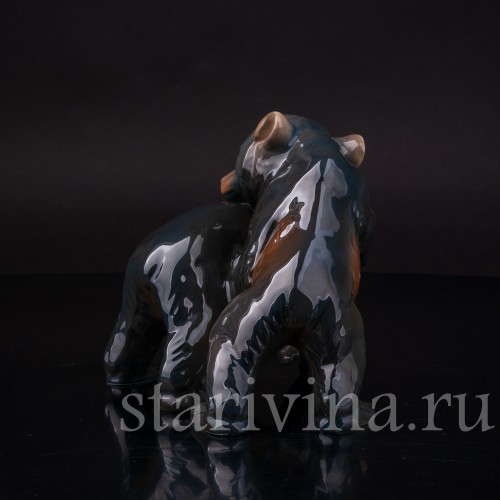 Статуэтка из фарфора Играющие медвежата, Rosenthal, Германия, 1944 год.