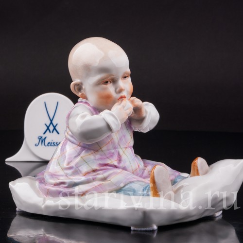 Фарфоровая статуэтка Малыш на подушке, Meissen, Германия, 1988 г.