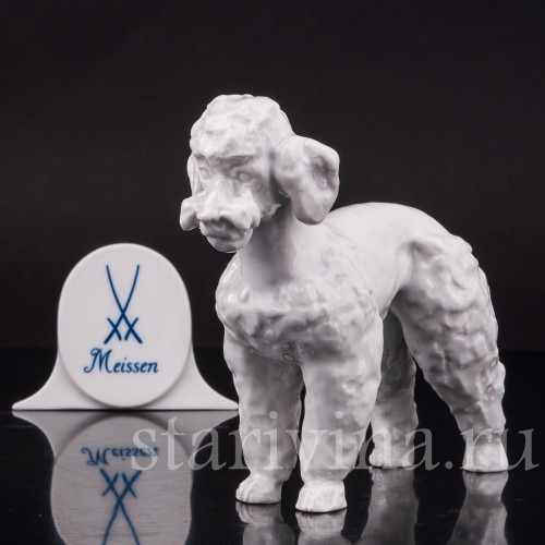 Фарфоровая статуэтка собки Пудель, Meissen, Германия, 1996 г.