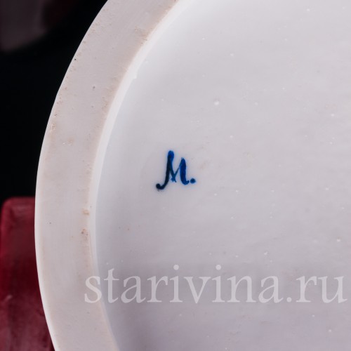 Фарфоровая статуэтка Девушка с книгами, E. A. Muller, Германия, 1890-1927 гг.