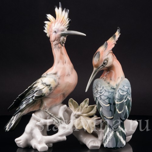 Фарфоровая статуэтка птиц Два удода, Karl Ens, Германия, 1920-30 гг.