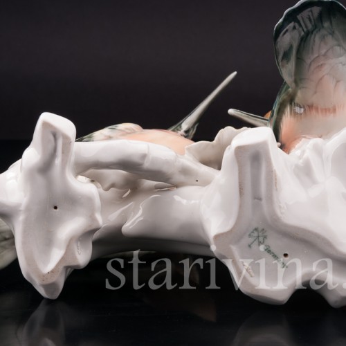 Фарфоровая статуэтка птиц Два удода, Karl Ens, Германия, 1920-30 гг.