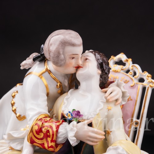 Фарфоровая композиция Пара у спинета, Meissen, Германия, 1910 г.