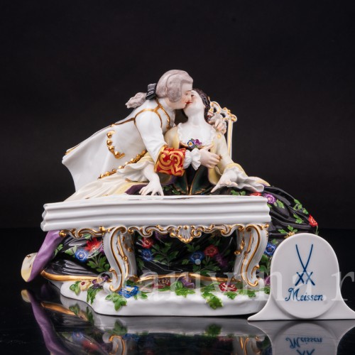 Фарфоровая композиция Пара у спинета, Meissen, Германия, 1910 г.