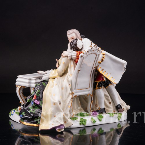 Фарфоровая композиция Пара у спинета, Meissen, Германия, 1910 г.