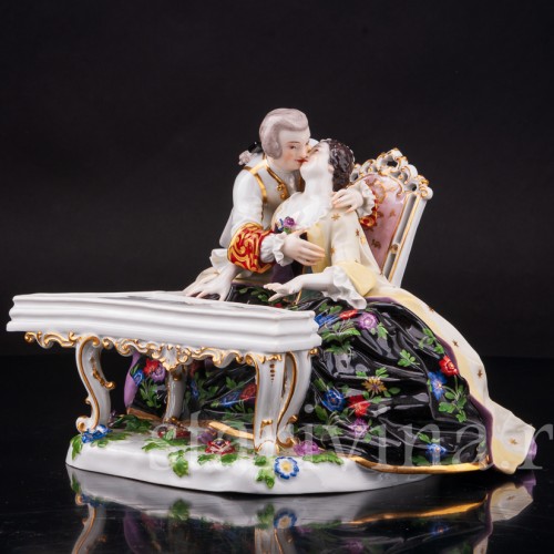 Фарфоровая композиция Пара у спинета, Meissen, Германия, 1910 г.