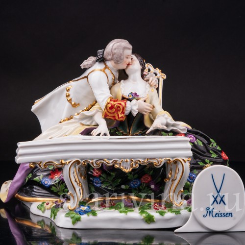 Фарфоровая композиция Пара у спинета, Meissen, Германия, 1910 г.