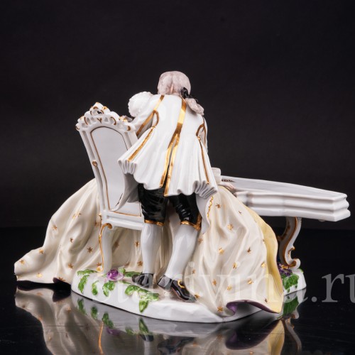 Фарфоровая композиция Пара у спинета, Meissen, Германия, 1910 г.