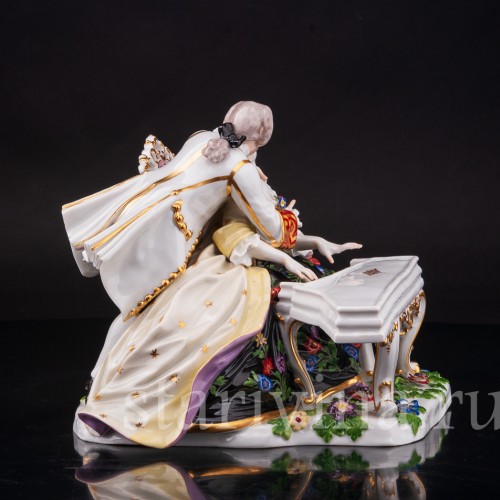 Фарфоровая композиция Пара у спинета, Meissen, Германия, 1910 г.