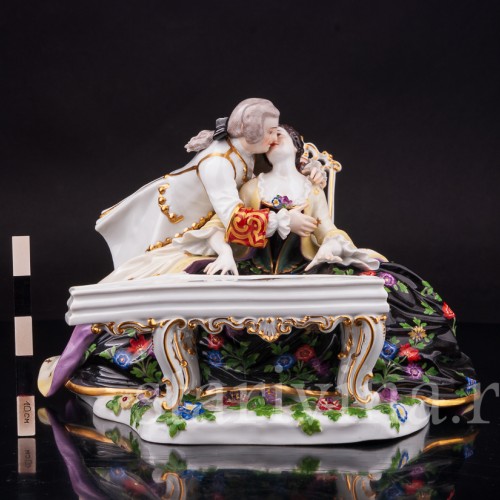 Фарфоровая композиция Пара у спинета, Meissen, Германия, 1910 г.