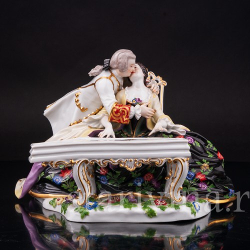 Фарфоровая композиция Пара у спинета, Meissen, Германия, 1910 г.
