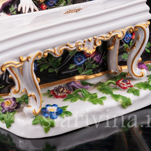 Фарфоровая композиция Пара у спинета, Meissen, Германия, 1910 г.
