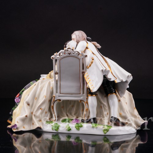 Фарфоровая композиция Пара у спинета, Meissen, Германия, 1910 г.