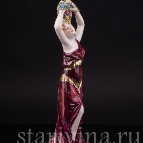 Девушка с букетом, Ernst Bohne Sohne, Германия, нач. 20 в